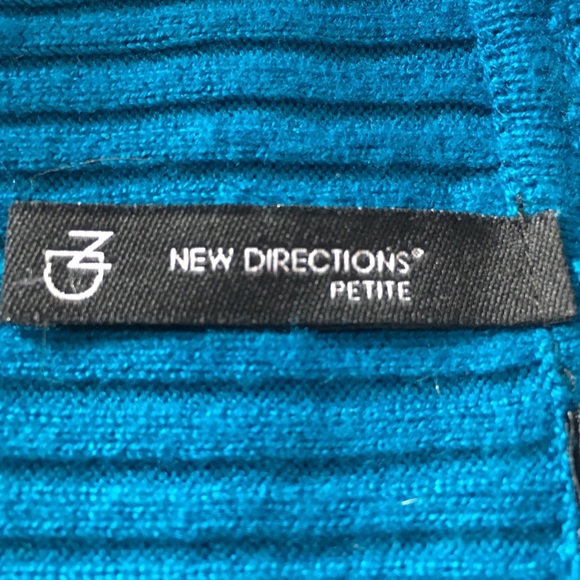 New Directions Blue Cowl Neck Sweater - Picture 8 of 8